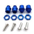 12mm Turn 17mm Extension Wheel Hex Hub Adapter for HSP 1/10 RC Car Buggy Bigfoot Truck Can Use 1/8 Tires,Dark Blue. 