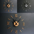 【HOT】 DIY Quartz Clocks Sticker 3D Wall Clock Roman Numeral Mirror Acrylic Home Wall Self Adhesive Hanging Watch Decoration Sticker. 
