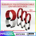 Sleeved Pc Psu Extension Cable Cpu Gpu Sata 1Pcs Atx 24Pin/Eps 4+4Pin/Pci-E 8Pin/Pci-E 6Pin Power Power Cord Module Line Motherboard Graphics Card Extension Cable. 