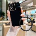 AnDyH Luxury New Design Phone Case for Vivo Y02S Case Straight Edge Plating Precision Camera Case with Free Round Lanyard Phone Case. 