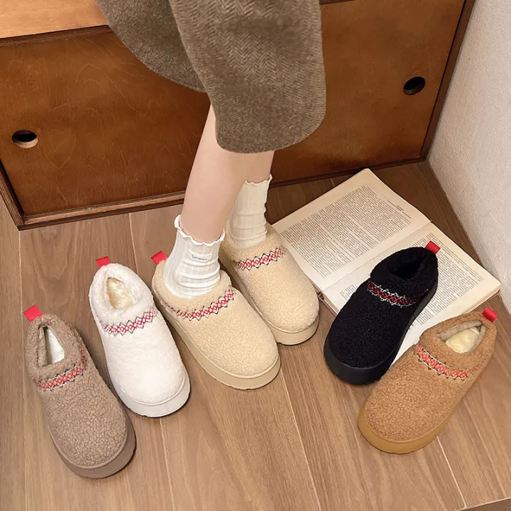 Ethnic%20Style%20Snow%20Boots%20Women's%20Thick%20Bottom%20Winter%20New%20Fur%20Integrated%20Short%20Boots%20Fleece%20Lined%20Padded%20Warm%20Keeping%20Snow%20Cotton%20Boots%20Women%20-%20Image%204