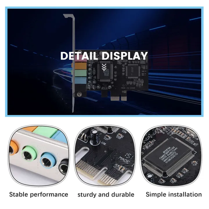 PCIe%20Sound%20Card%205.1,%20PCI%20Express%20Surround%20Card%203D%20Stereo%20Audio%20with%20High%20Sound%20Performance%20PC%20Sound%20Card%20CMI8738%20Chip%20-%20Image%208