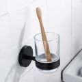 toothbrush holder Black Toothbrusher Holder Glass Cup Elegant Hotel Home Bathroom AccessoriesInspection Tools. 