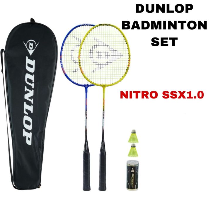 Dunlop Badminton Set Nitro SSX1.0 / Dunlop Nitro SSX 1.0 Badminton ...