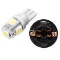 10X T10 White 5050 194 LED Bulbs Instrument Gauge Cluster Dash Light with Socket. 