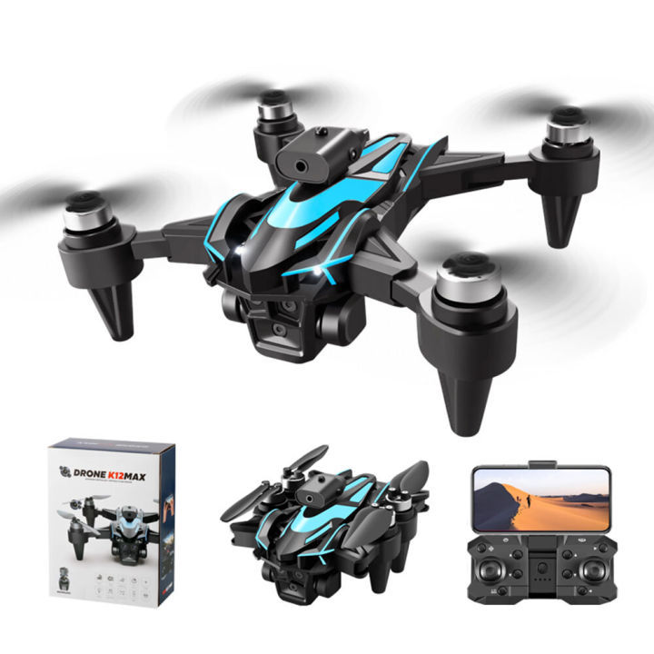 2024 New K12 Max Drone with Camera 8k HD 360° Rotating Radar Obstacle Avoidance GPS FPV Remote High Durability RC Quadcopters