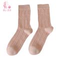 Bliss Women Mid-calf Socks Women's Mid-tube Twisted Flower Lolita Style Cotton Socks Anti-slip Breathable Sports Socks for Preppy Look High Elasticity Soft Material Women Sneaker Socks. 