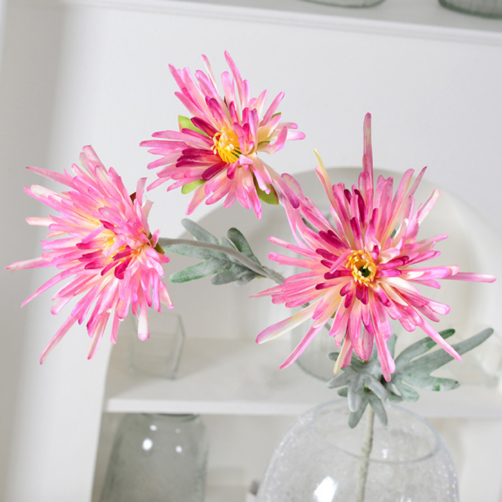 Artificial%20Crab%20Claw%20Chrysanthemum%20Stem%20Flocking%20Needle%20Lily%20Wedding%20Decor%20Home%20Garden%20Ornament%20-%20Image%204