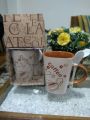 Coffee Mug With spoon in gift pack classic Brown Chocolate Colour. 