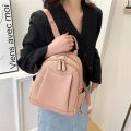 IELGY backpack women's all-match korean style fashion large-capacity casual lychee pattern backpack. 