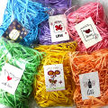 Colorful Shredded DIY Gift Box Filling Party Gift Packaging Filler Crinkled Paper fillers 30g Free Greeting Card. 