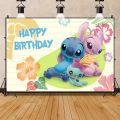 spiderman birthday decorations Disney Lilo Stitch Party Backdrops Children's Happy Birthday Decoration Photographic Background Decorations Kids Decor BannerBalloons. 