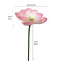 Flower Arrangement PU Artificial Lotus Romantic Lifelike Simulation Lotus Leaf Long Stem Handmade Fake Lotus Branch Garden. 