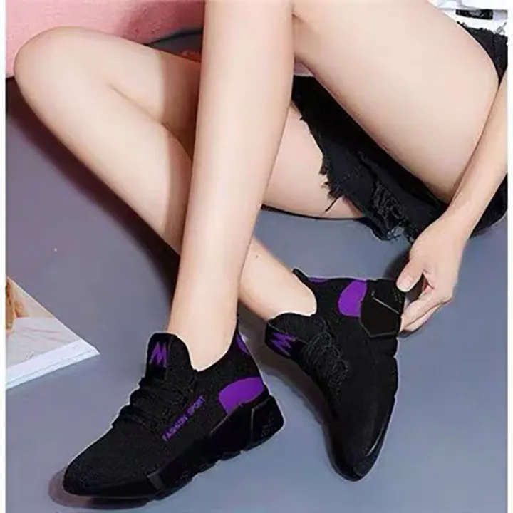 Korean%20rubber%20shoes%20cloth%20shoes%20thickened%20soles%20ladies%20laces%20comfortable%20lightweight%20sneakers%20-%20Image%205