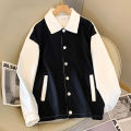 Spring and Autumn Coat Men's and Women's Jacket Couple Coat Stitching Square Collar Double Layer Outdoor All-Matching Popular Trendy Men's High-End. 