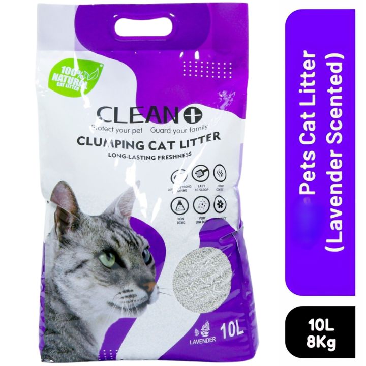 Clean Plus Lavender Bentonite Clumping Cat Litter –10L (8kg) - Rank 1