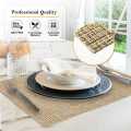 Dining Table Mats 12x18 inches Set of 6 Washable Placemats Indoor/Outdoor Vinyl Place Mats for Dining Table Durable PVC Weave Table Mats. 