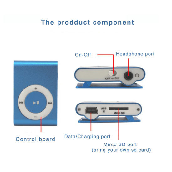 Mini Clip USB MP3 Music Media Player