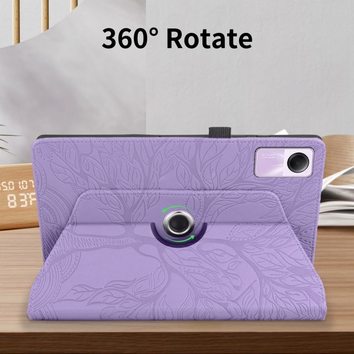 Tree%20Life%20Embossed%20Rotation%20Leather%20Smart%20Tablet%20Case%20For%20Xiaomi%20Redmi%20Pad%20SE%20-%20Image%206