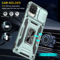 Samsung Galaxy A12 Case,Shockproof Cases Built-in Slide Anti-Scratch Camera Cover. 