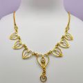 Gold plated neklas flower petal Theme necklace For Women very beautiful neckles design for gift your lover. 