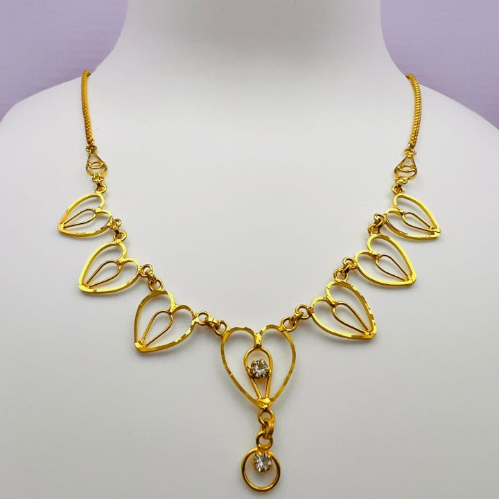 Gold plated neklas flower petal Theme necklace For Women very beautiful neckles design for gift your lover