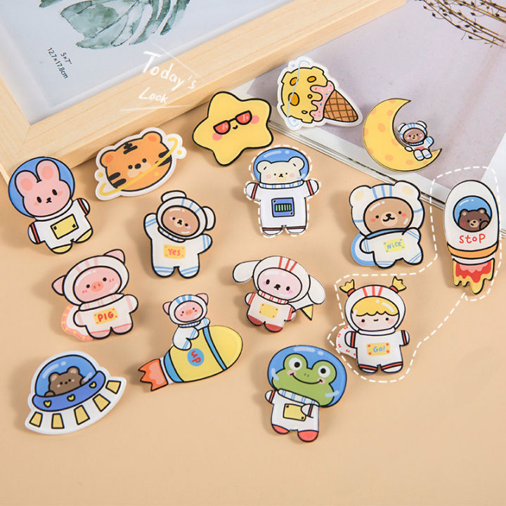 1/5 Pcs/Set Cartoon Brooch Set Gift Accessories Cute Pin for Women Girls