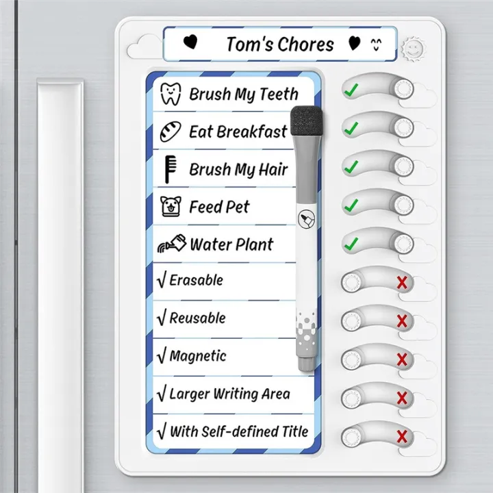 Erasable%20Chore%20Chart%20for%20Kids%20for%20Kids%20to%20Do%20List%20Routine%20Task%20Planning%20Board%20with%20Magnetic%20Stickers%20Refrigerator%20Magnet%20Easy%20Install%20-%20Image%207
