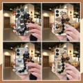 Black pearl pendant Back Cover Phone Case For OPPO A3X Global/A3Global/A40 4G Global Cartoon silicone Anti-knock cute. 
