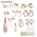 ECHIDNA Bride Prop Various Patterns Team Bride to Be Paper Photo Booth Prop Decoration. 