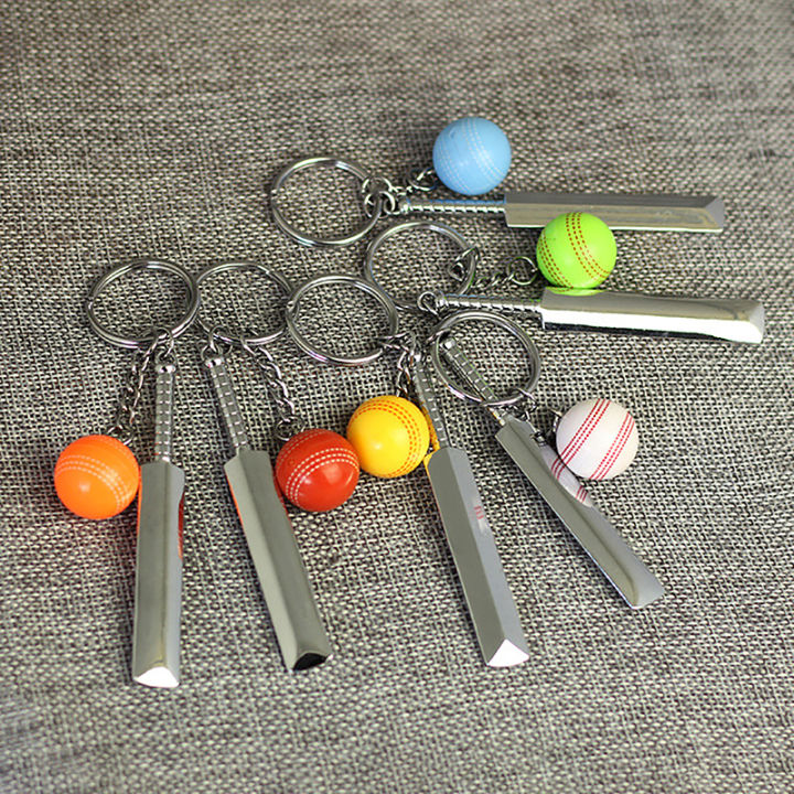 Cricket%20Keychain%20Gentleman's%20Game%20Keyring%20Sport%20Key%20Chain%20Sports%20Keyrings%20Gift%20DENGYOUZHOU%20-%20Image%203