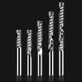 New Single Flute Milling Cutter Tungsten Carbide 3.175/4/6mm Shank End Mill Spiral Endmill. 