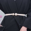 Hot Pearls Buckle Elastic Women Waist Belt Fashion Girls Dress Vintage Thin Belt for Jeans Skirt. 