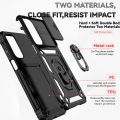 For Samsung Galaxy A16 Case Armor Magnetic Ring Stand Phone Cases For Samsung A16 A 16 5G Slide Camera Protect Back Cover. 