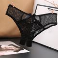 Limea black Lace Women's Underpants open with hole Crotch seamless Panties Low Waist Briefs Underwear - ladies seductive lingerie panty for hot tibak nighties women. 