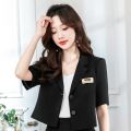 Short Small Suit Coat Women's Summer Thin Short-Sleeved Small Casual Temperament Office Wear Suit Small Shirt Summer. 