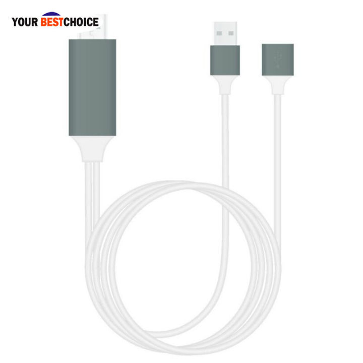 YBC Mobile Phone to TV Adapter Cable USB to HDMI HD With The Same Screen Line For Apple Android Phone and Charging Cable Mobile phones need to have projection function