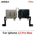 SIM Card Reader For Iphone 15 14 13 12 Pro Max Mini Plus Dual SIM Card Slot Socket Inner Adapter Flex Cable Replacement Parts. 