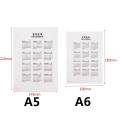 【ZOSR】LG01I9 A5/A6 Useful Office School Refillable Plastic Calendar Loose-leaf Ring Binder Index Divider Notepad Inner Paper Notebook Paging Separator. 