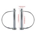 10Pcs Wire Lock Pin, 5/16 Inch Shaft Locking Pin ch Pin with Round Arch Wire Retainer for Farm Trailers Lawn Garden. 