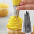 1M Rose Flower Cream Piping Nozzles Large Size Stainless Steel Cupcake Nozzles Baking Decoration Pastry Tools. 1M Piping Nozzle Cake Decorating Icing Tips Pastry Cupcake Nozzles Decoration Rose Flower Dessert Decorator Stainless Steel.1PCS Stainless Steel. 