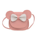 Girls Bowknot Messenger Bag Cartoon Bows Kids Shoulder Bag Children PU Leather Cute Coin Purse Handbag. 
