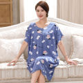 Artificial Cotton Nightdress Women's Summer Dress 2024 New Pajamas Artificial Cotton Pregnant Women Outwear Pajamas Long. 