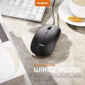 Moxom - MX-MS09 USB Wired Laser mouse 4 Keys Optical Black 1.5m DPI 1600 Classic Gaming Fabric Cable Ryzen Asus Republic of Gamers USB Mouse. 
