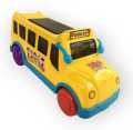 Pull String & Lighting Function School Bus Toy For Kids, Colorful School Bus Toy, Pull String Movement & Lighting Function, Best Gifts For Your Kids.. 