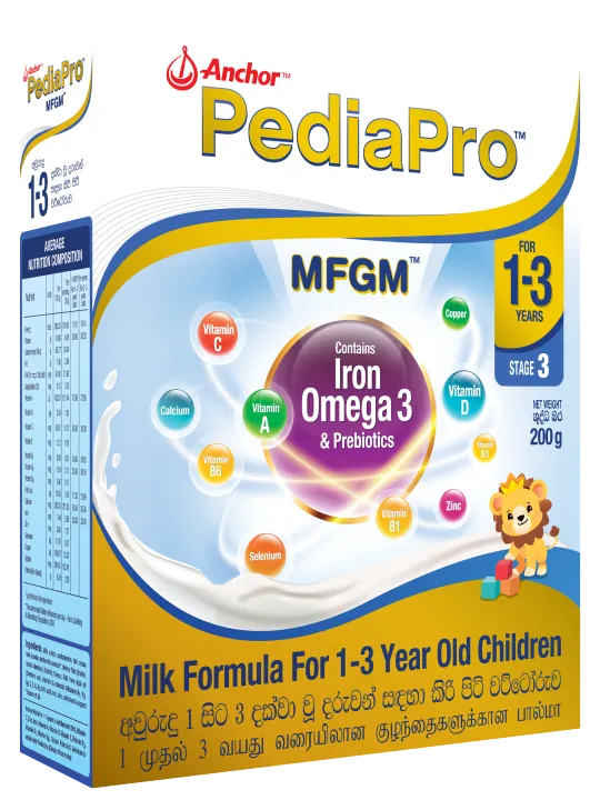 Anchor PediaPro 1 - 3 Years Milk Formula 200G