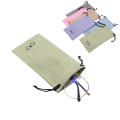 Sunglasses Bag Dust Proof Pouch Pocket Soft Linen Drawstring Microfiber Glasses Carry Eyewear Container Glasses Case. 