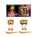 Kids Animals Costume Set Headdress for New Year Stage Performance Holiday Brown. 