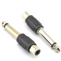 RCA Female Plug to 6.5mm Male Jack Adapter Connector for Mixer Microphone. 