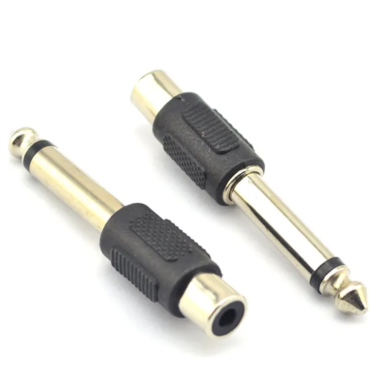 RCA Female Plug to 6.5mm Male  Jack Adapter Connector for Mixer Microphone
